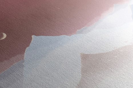 OBRAZ MĚSÍC NAD PASTELOVÝMI HORAMI - OBRAZY HORY - OBRAZY