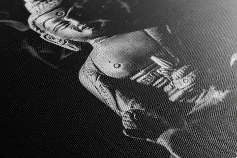 OBRAZ SOCHA BUDHY V ČERNOBÍLÉM PROVEDENÍ - ČERNOBÍLÉ OBRAZY - OBRAZY