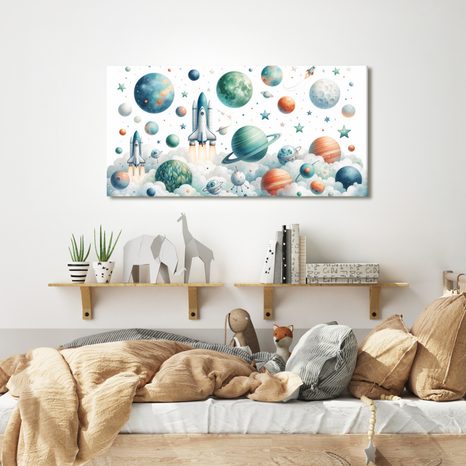 OBRAZ START RAKET DO VESMÍRU - CHILDREN'S SPACE PICTURES - PICTURES