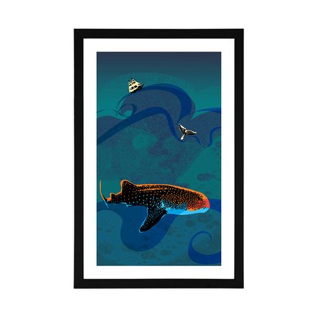 POSTER MIT PASSEPARTOUT LEBEN UNTER DEM MEER - MOTIVE AUS UNSERER WERKSTATT - POSTER