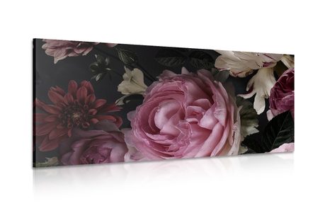 WANDBILD BLUMENSTRAUSS IN DETAILANSICHT - BILDER BLUMEN - BILDER