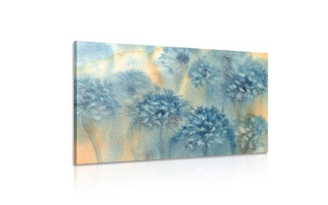 KÉP KÉK PITYPANG AKVARELL KIVITELBEN - VIRÁGMINTÁS KÉPEK - KÉPEK