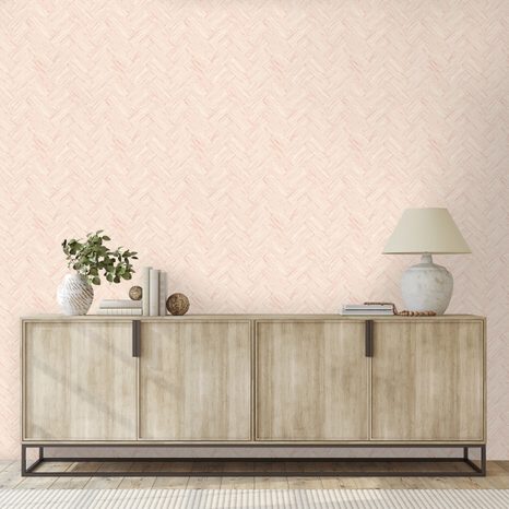 TAPETA ELEGANTNÍ BÉŽOVÁ TEXTURA KOŠÍKOVÉ VAZBY - VZOROVANÉ TAPETY - TAPETY