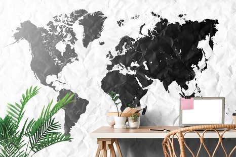 CARTA DA PARATI – MAPPA SU SFONDO INTERESSANTE - CARTA DA PARATI MAPPE - CARTA DA PARATI