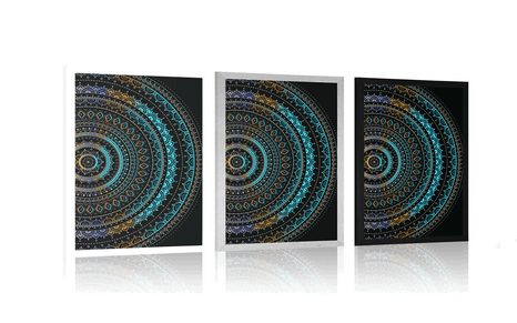 PLAGÁT MANDALA SO VZOROM SLNKA - FENG SHUI - PLAGÁTY