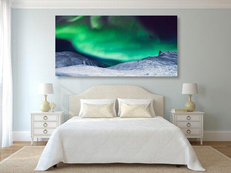 SLIKA SEVERNI SIJ NA NEBU - SLIKE NARAVE IN POKRAJINE - SLIKE