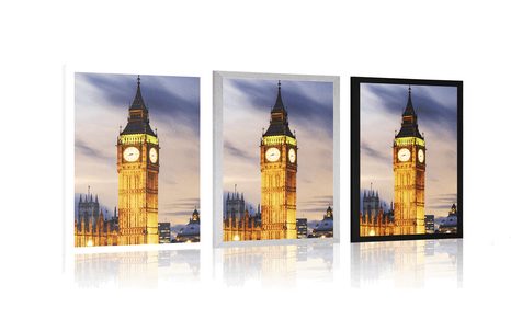 POSTER LONDON BIG BEN AT NIGHT - CITIES - POSTERS
