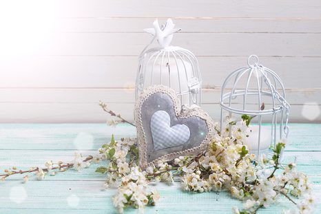 FOTOTAPETE VINTAGE-HERZ UND LATERNEN - 🔥 TOTALAUSVERKAUF