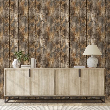 SAMOLEPÍCÍ FOTOTAPETA RUSTIKÁLNÍ DŘEVĚNÉ PRKNA - TAPETY S IMITACÍ DŘEVA - TAPETY