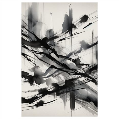 WANDBILD DYNAMISCHE PINSELSTRICHE - BILDER MIT LIEBESMOTIVEN - BILDER