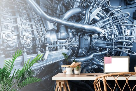 FOTOTAPETA MOTOR PLYNOVÉ TURBÍNY - TAPETY AUTA - TAPETY