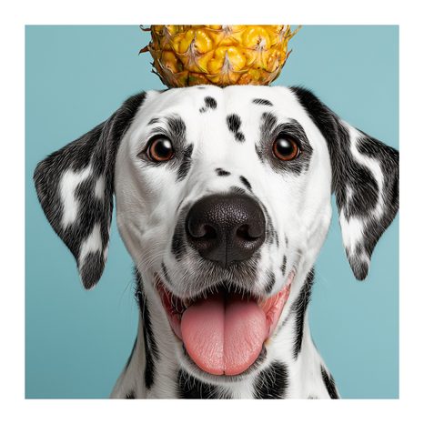 SLIKA VESELI PAS S ANANASOM - SLIKE PASA - SLIKE