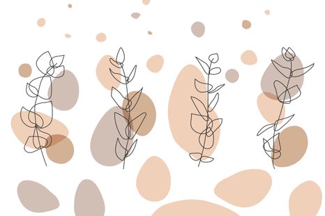 TAPETA MINIMALISTICKÉ ZÁTIŠÍ ROSTLINEK - ABSTRAKTNÍ TAPETY - TAPETY