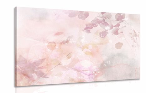 IMPRESSION SUR TOILE FEUILLES AVEC UNE TOUCHE PASTEL - IMPRESSIONS SUR TOILE ARBRES ET FEUILLES - IMPRESSION SUR TOILE