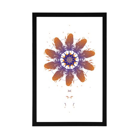 PLAKÁT S PASPARTOU HRAVÁ ABSTRAKCE S PÍRKAMA - MOTIVY Z NAŠÍ DÍLNY - PLAKÁTY