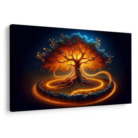 OBRAZ MAGICKÝ STROM ŽIVOTA V ZÁŘI - OBRAZY STROMY ŽIVOTA - OBRAZY