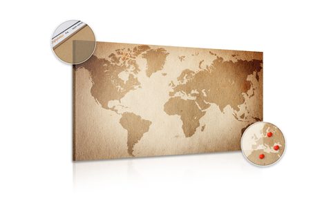 PARAFA KÉP VINTAGE VILÁG TÉRKÉP - PARAFA KÉPEK - KÉPEK