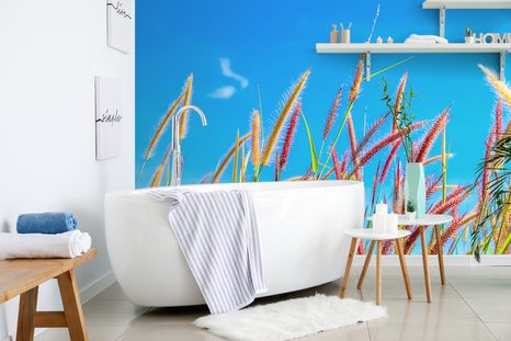 FOTOTAPETA DIVOKÁ TRÁVA POD OBLOHOU - TAPETY PŘÍRODA - TAPETY