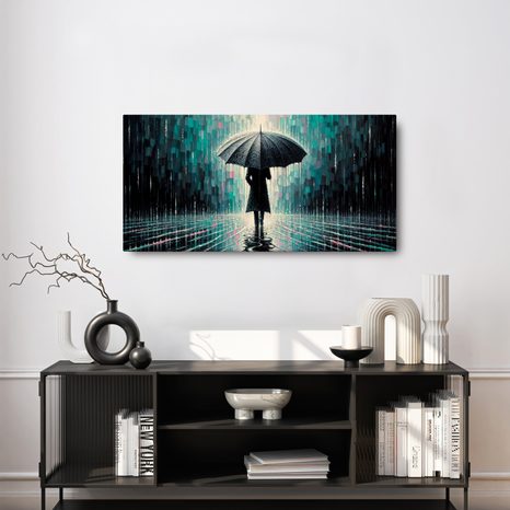 OBRAZ TAJEMNÁ POSTAVA V DEŠTI - OBRAZY LIDÍ - OBRAZY