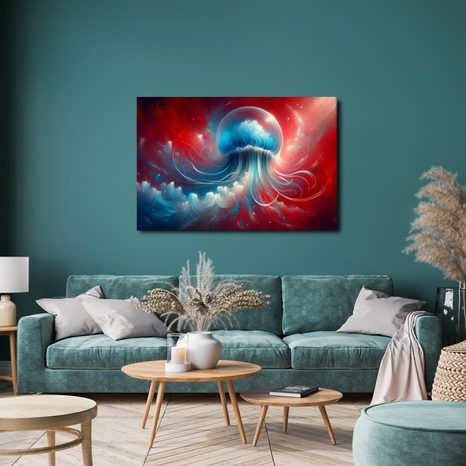 WANDBILD QUALLE IM ROTEN MEER - WANDBILDER UNTERWASSERWELT - BILDER