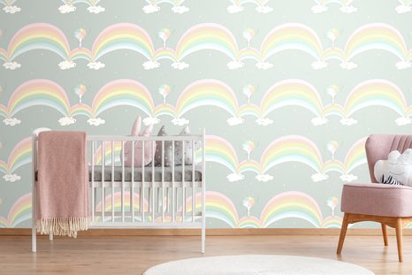 TAPETA DUHOVÝ DÉŠŤ - DĚTSKÉ TAPETY - TAPETY