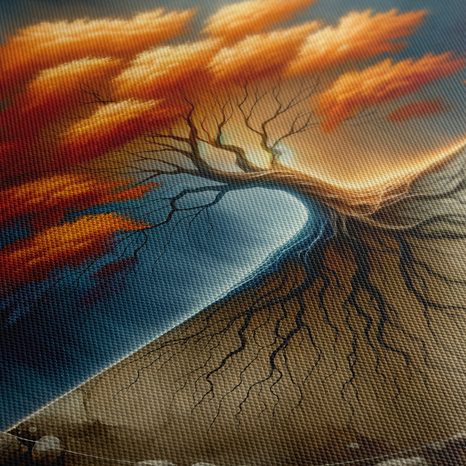 OBRAZ PODZIMNÍ STROM ŽIVOTA S KOŘENY - OBRAZY STROMY ŽIVOTA - OBRAZY