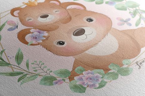 OBRAZ RODINKA MEDVÍDKŮ - DĚTSKÉ OBRAZY - OBRAZY