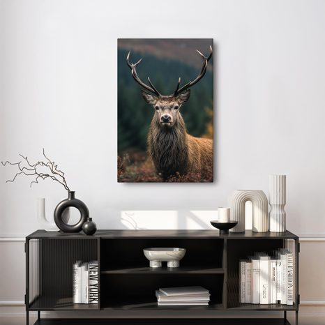 OBRAZ JELEN V PODZIMNÍ PŘÍRODĚ - OBRAZY JELENI - OBRAZY