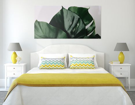 КАРТИНА НА ПЛАТНО – ЛИСТ НА МОНСТЕРА - НАТЮРМОРТИ - КАРТИНИ