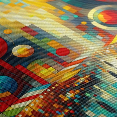 TABLOU GEOMETRIA ORAȘULUI - TABLOURI ABSTRACTE - TABLOURI