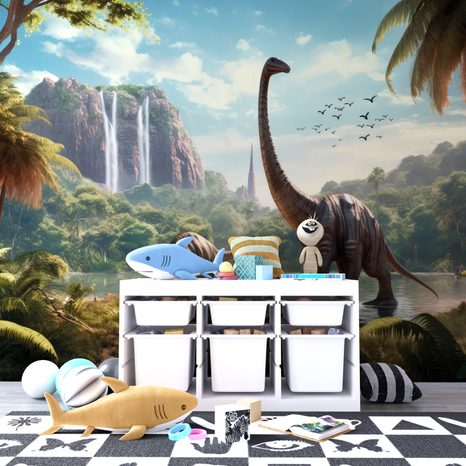 SAMOLEPÍCÍ TAPETA NEODHALENÁ ZEMĚ DINOSAURŮ - SAMOLEPÍCÍ TAPETY - TAPETY