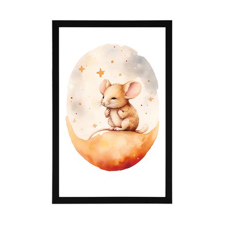 PLAKÁT ZASNĚNÁ MYŠKA - ZASNĚNÁ ZVÍŘÁTKA - PLAKÁTY