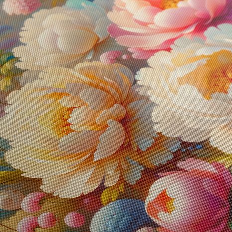 WANDBILD BUNTE PFINGSTROSEN IN VOLLER BLÜTE - BILDER BLUMEN - BILDER