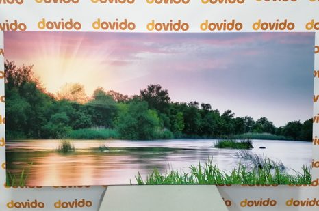 КАРТИНА НА ПЛАТНО – ИЗГРЕВ НА РЕКА - КАРТИНИ НА ПРИРОДАТА И ПЕЙЗАЖИ - КАРТИНИ