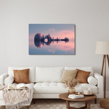 WANDBILD NATUR IN GITARRENKLÄNGEN - MUSIKBILDER - BILDER