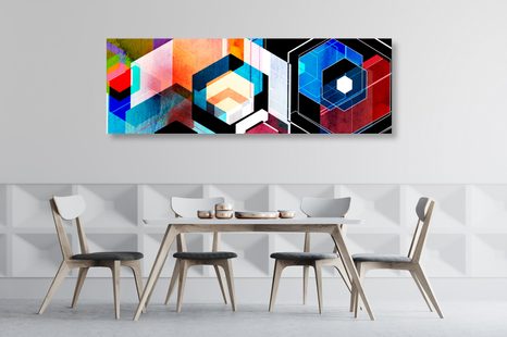 OBRAZ FUTURISTICKÁ GEOMETRIA - ABSTRAKTNÉ OBRAZY - OBRAZY