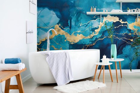 SELBSTKLEBENDE TAPETE IMITATION BLAUER MARMOR - SELBSTKLEBENDE TAPETEN - TAPETEN