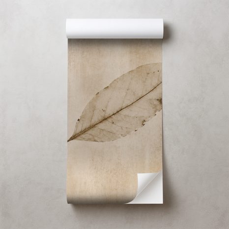 SELBSTKLEBENDE TAPETE MINIMALISTISCHES BEIGES BLATT - TAPETEN BLÄTTER - TAPETEN