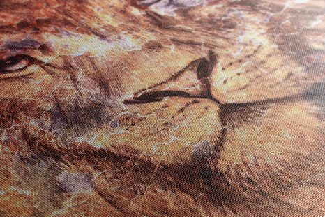 QUADRO SU TELA – VOLTO DEL LEONE - QUADRI DI ANIMALI - STAMPE E QUADRI