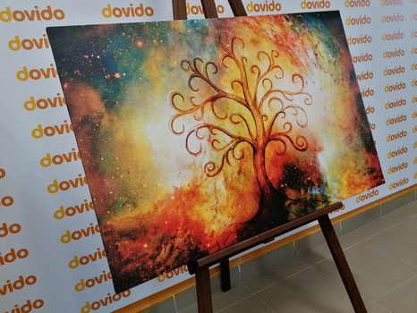 KÉP ÉLETFA BOLYGÓ ABSZTRAKT ELEMEKKEL - ÉLETFÁK KÉPEK - KÉPEK