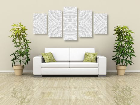 5-DÍLNÝ OBRAZ S KALEIDOSKOPOVÝM VZOREM - OBRAZY - TOTÁLNÍ VÝPRODEJ 🔥