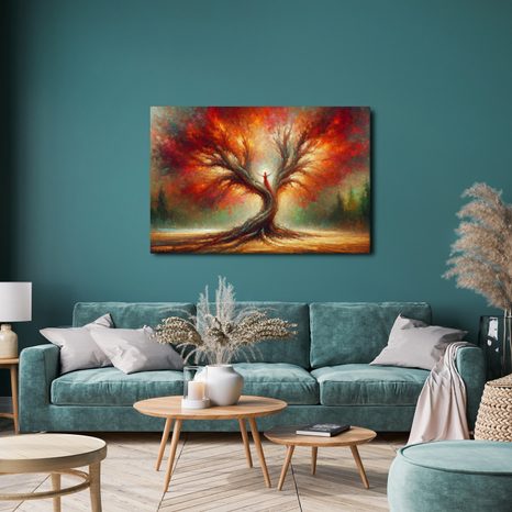 OBRAZ PODZIMNÍ STROM ŽIVOTA V ZÁŘI - OBRAZY STROMY ŽIVOTA - OBRAZY