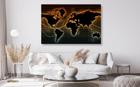 OBRAZ NA KORKU MAPA S ORIGINÁLNÍM POZADÍM - OBRAZY NA KORKU - OBRAZY