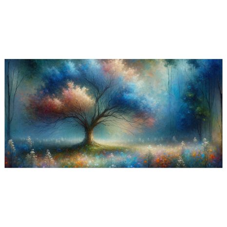 OBRAZ MYSTICKÝ STROM ŽIVOTA S KVĚTY - OBRAZY STROMY ŽIVOTA - OBRAZY