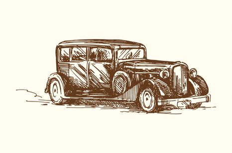 SELBSTKLEBENDE TAPETE RETRO-RENNWAGEN - SELBSTKLEBENDE TAPETEN - TAPETEN