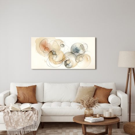 WANDBILD KREISABSTRAKTION - WANDBILDER ABSTRAKTE FORMEN - BILDER