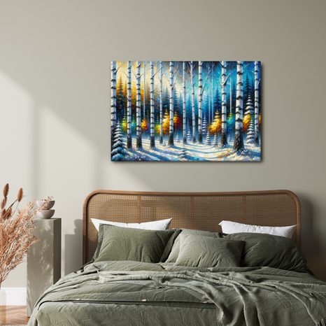 OBRAZ ZIMNÍ LESNÍ KOUZLO - OBRAZY LES - OBRAZY