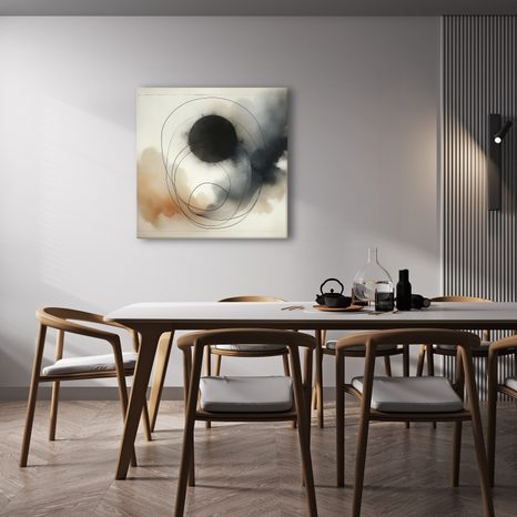 OBRAZ GEOMETRICKÉ LÍNIE A DYMOVÉ TÓNY - ABSTRAKTNÉ OBRAZY - OBRAZY