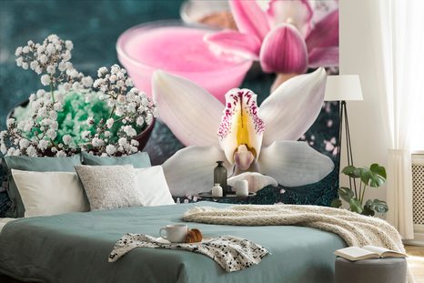 SELBSTKLEBENDE FOTOTAPETE SCHÖNE DETAILLIERTE ORCHIDEE - SELBSTKLEBENDE TAPETEN - TAPETEN