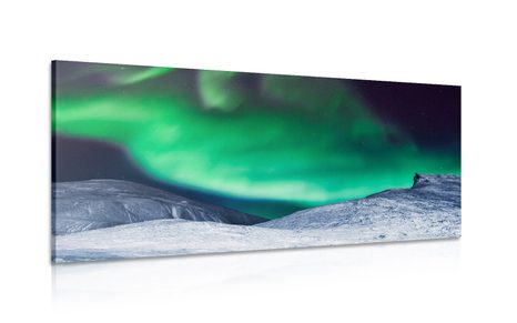 CANVAS PRINT NORTHERN LIGHTS IN THE SKY - PICTURES OF NATURE AND LANDSCAPE - PICTURES